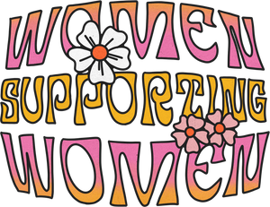 70s Lined Women Supporting Women Sticker